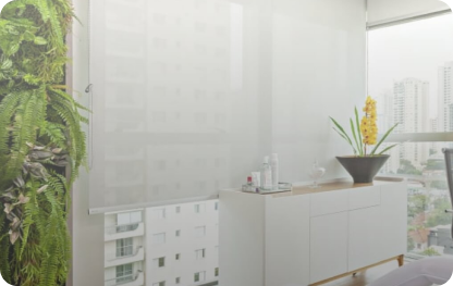 lateral da sala de atendimento